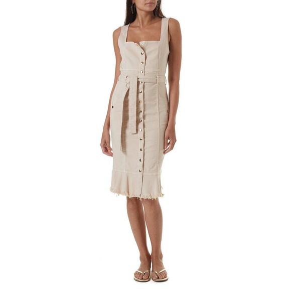 Melissa Odabash Ruby Tan Midi Dress Small | Melissa Odabash Ruby Sheath Dress - Picture 3 of 14